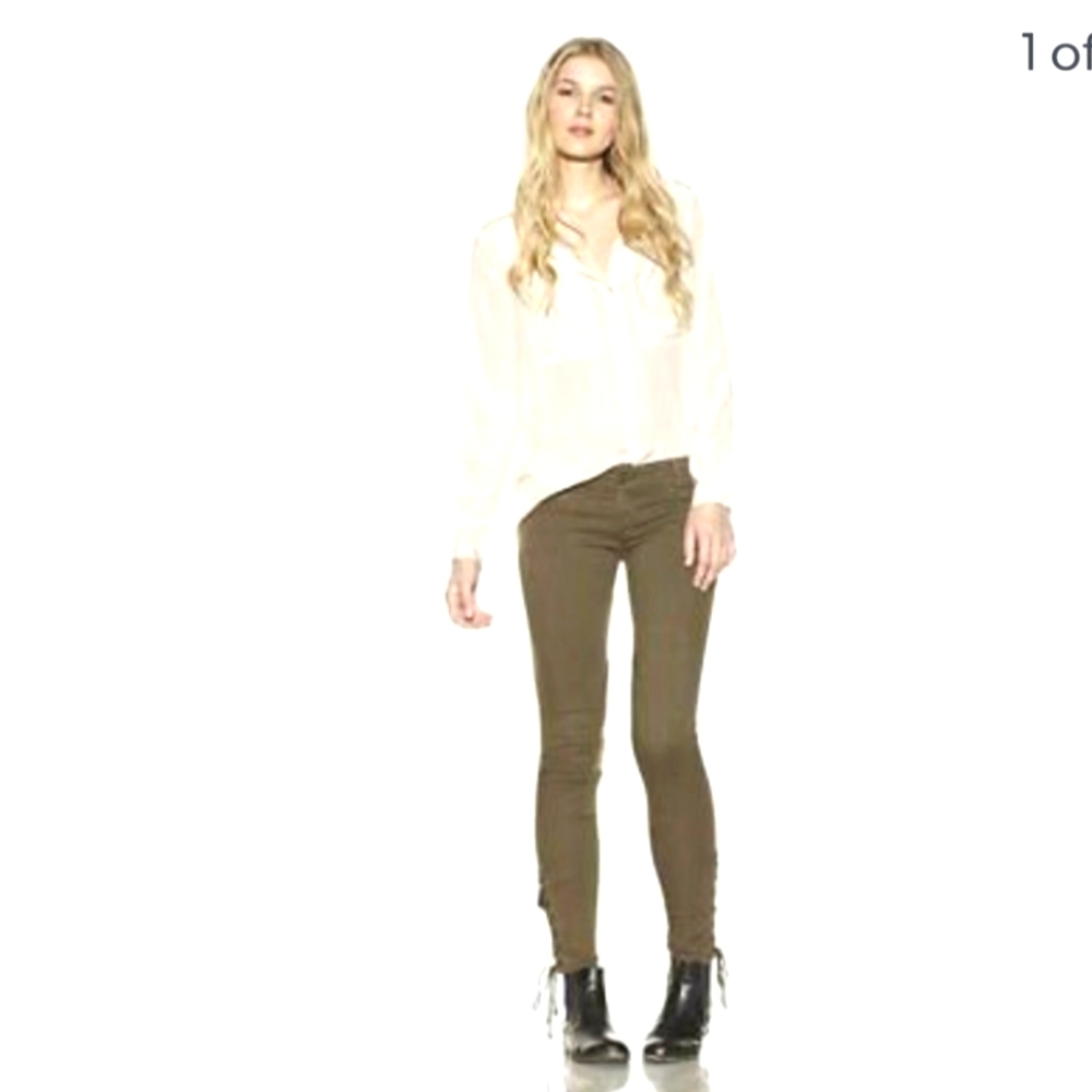 Current Elliott Black Lace Up Jodpur jeans NWOT